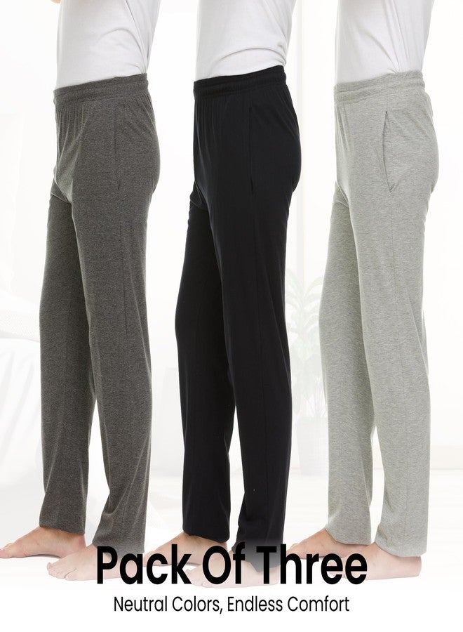 إسينشال إيليمينتس قطع ملابس النوم المريحة والرياضية للرجال من إسينشال إليمنتس، مصنوعة من قطن جيرسي 100% - عبوة من 3 قطع (مقاس 3XL، المجموعة B) - Image 5